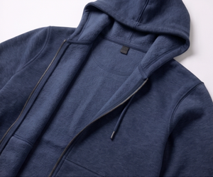 Men's <b>Full</b> <b>Zip</b> <b>Hoodie</b> Cotton Fleece Sweatshirt Regular Fit Solid Color Casual Hooded Long Sleeve With Pockets Autumn Wear - Product Image 4