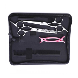 Ensemble professionnel de coiffure et de texture pour cheveux, ciseaux de salon en acier inoxydable avec peigne de toilettage et pochette de rangement haut de gamme - Product Image 2