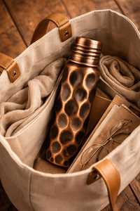 Hand-Hammered Copper Water <b>Bottle</b> – 750ml <b>Thermos</b> - Product Image 4