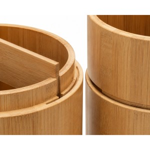 Portautensilios Apilable de Bambú con Divisores Deslizantes |   Almacenamiento de Cocina al por Mayor - Product Image 2