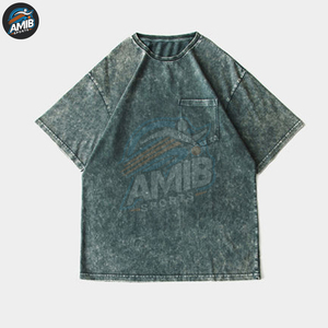 Top Quality Casual Wear Acid Wash Men T-shirt <b>Light</b> Weight Solid Color Custom Ringer <b>Cheap</b> Price Acid Wash Men T-shirts For Sale - Product Image 2