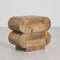 Table de chevet en bois de manguier Vandana Nova Zentrix 55x35 cm