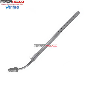 Tubo de Succión Poole 23 FR OD Curvo de 10 Pulgadas, Instrumento Médico Quirúrgico de Acero Inoxidable de Grado Alemán, Reutilizable y Autoclavable - Product Image 3
