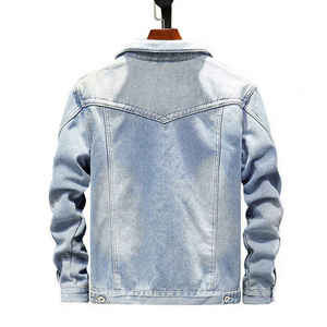 OEM Wholesale Price Winter Fashion High Quality Breathable 100% Cotton Quick Dry Eco-Friendly <b>Denim</b> Jeans <b>Jacket</b> Front Logo for - Product Image 4