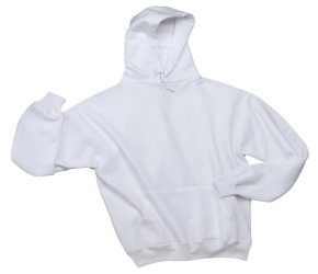 Sweat à capuche blanc pour homme, coupe classique, couleur unie, style décontracté, en tissu French Terry, tendance 2026 - Product Image 1
