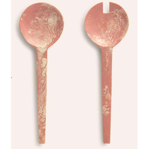 ชุดช้อนส้อมเรซิ่นทำมือ ช้อนและส้อมเสิร์ฟสลัดลายหินอ่อน - Product Image 5