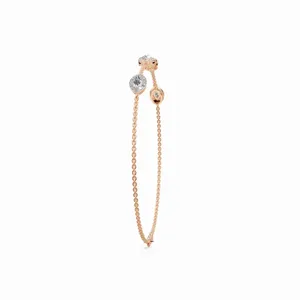 Pulsera de Cadena de Oro Rosa de 18K con 59 Diamantes Redondos y Marquise de Claridad VVS, Cultivados en Laboratorio y Certificados por IGI, en Oferta, Exportación - Product Image 2