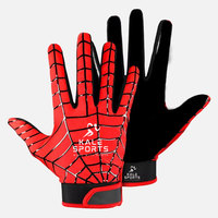 Guantes de Fútbol Americano con Diseño Nuevo y Logotipo de Marca Personalizado para Adultos, con Cierre de Velcro y Cuero de Alta Calidad