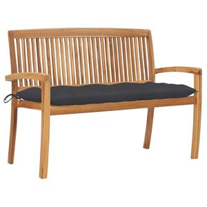 Banc de jardin en teck massif, moyen, empilable, pour terrasse - Product Image 1