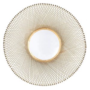 Hollywood Glam <b>Round</b> Brass <b>Wall</b> <b>Mirror</b> Decorative Sunburst Design Luxury Metal <b>Wall</b> <b>Mirror</b> for Living Room Entryway Bedroom Hall - Product Image 5
