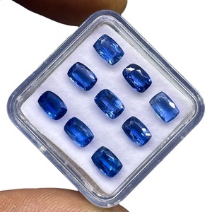 Cianita Azul Natural de 6mm y 4mm, Corte Cojín, Piedras Preciosas Sueltas Sin Tratar, Lote a Precio Mayorista para Fabricación de Joyería - Product Image 4
