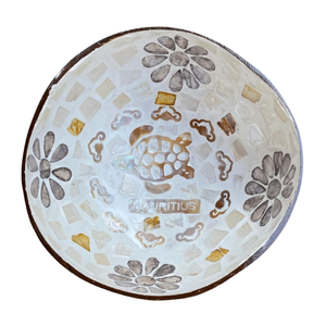 Tazón de Cáscara de Coco Orgánica - Incrustaciones de Perla Radiante - Vajilla y Utensilios de Cocina Sostenibles - Product Image 1