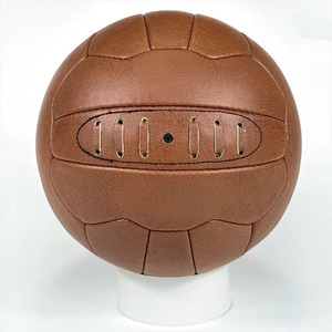 Balón de Fútbol de Cuero Genuino Hecho a Mano, Estética Retro, Construcción Clásica, Costuras Duraderas, Estilo Vintage, Personalizable, en Oferta - Product Image 6