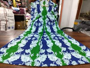 Vestido de Verano Informal para Mujer, Estampado Floral Azul Verde, Cuello en V, Corte en A, Estilo Inglés, con Volantes, Mangas Abullonadas, Ajuste Holgado - Product Image 5