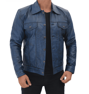 Wholesale 100% Genuine <b>Sheep</b> <b>Skin</b> Slim Fit Breathable Stand Collar Custom Logo Bomber Leather <b>Jacket</b> - Product Image 4
