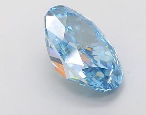 Diamant de laboratoire ovale de 2,26 carats, bleu vif fantaisie, VS2, certifié IGI, taille excellente, pour la fabrication de bijoux - Product Image 4