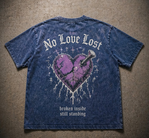 Camiseta Gráfica Personalizada con Lavado Ácido para Hombre, Ajuste Holgado Oversize, 100% Algodón de Alto Gramaje, Estilo Urbano, Camiseta Vintage Desgastada - Product Image 2