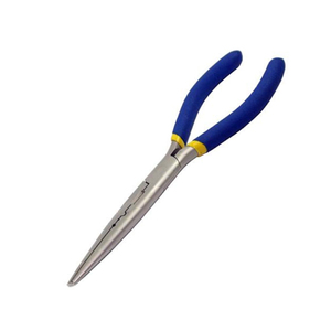 Pince à bec long droit en acier inoxydable avec poignée confortable en PVC, pour décapage de crochets et sertissage manuel - Product Image 6