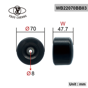 Inline Hockey Skate Wheel 70mm 83A PU <b>Large</b> Wheels Low Resistance Fast Rolling for <b>Roller</b> Hockey Skates Outdoor Long Distance - Product Image 2