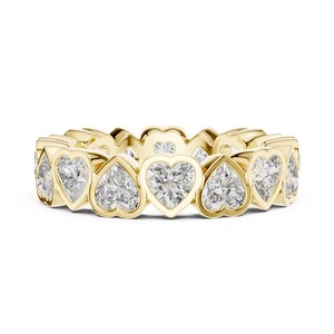 Bague Intelligente en Or Massif 14K avec Diamant de Laboratoire Taille Cœur, Certifié IGI, pour Fiançailles, Très Demandée, Personnalisable - Product Image 1