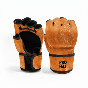 Gants de sport en cuir véritable respirants à demi-doigts avec fermeture Velcro, design personnalisé de haute qualité pour l'entraînement et le sparring - Product Image 4