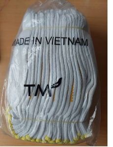 ถุงมือผ้าฝ้ายเคลือบ PVC กันลื่น สำหรับงานนิรภัย ผลิตในเวียดนาม ไซส์ S - Product Image 5