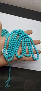 Perles rondes lisses en turquoise Sleeping Beauty d'Arizona naturelle, 7 mm, perles semi-précieuses de forme ronde, best-seller, OEM - Product Image 5