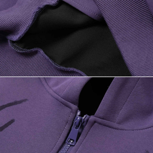 Sweat à capuche zippé Y2K personnalisé, délavé à l'acide, imprimé graphique strass, coupe oversize, streetwear, molleton de haute qualité, épais pour l'hiver - Product Image 5