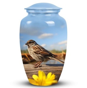 Urna Funeraria Personalizada con Diseño de Paisaje Natural para Cenizas Humanas de Adultos, Urna Grande de Metal con Tapa - Product Image 2