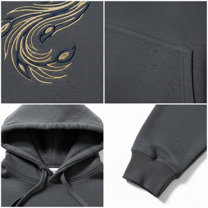 Sweat à capuche unisexe personnalisé style streetwear, automne, écologique, respirant, 100% coton 380 g/m², coupe oversize, épais, avec lavage au sel et aux enzymes - Product Image 2