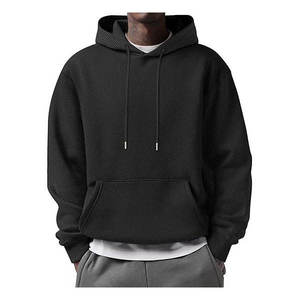 Sweat à capuche unisexe personnalisable en molleton bouclette épais, en polyester et coton, teint uni, technique et sportif, pour l'hiver - Product Image 3