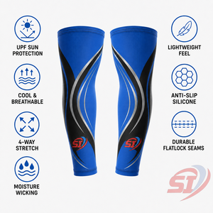 Custom Cycling Sports <b>Arm</b> <b>Sleeves</b> Breathable <b>Compression</b> UV Protection Anti Slip Wholesale Private Label - Product Image 4