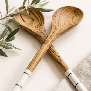 Premium Quality Wood Salad Servers Set Eco-Friendly Wooden Salad <b>Tongs</b> for Tossing and <b>Serving</b> Kitchen Utensils Lowest Price - Product Image 2