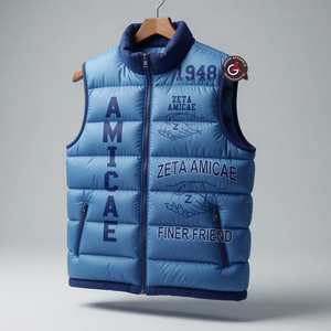 Phi Beta Sigma Fraternité Puffer Vest Custom Made Brodé Grec Sororité et Fraternité Hommes Sigma Gilet Matelassé - Product Image 2