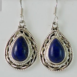 Pendientes de Lapislázuli en Plata de Ley 925, Hechos a Mano, Pendientes de Promesa para Mujer, Estilo Boho, Joyería con Piedra de Nacimiento de Septiembre - Product Image 6