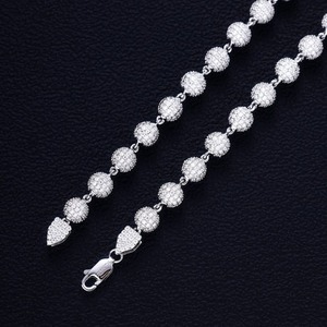สร้อยคอฮิปฮอปแบบ Cuban Link เงินแท้ S925 ประดับเพชรเลี้ยงในห้องปฏิบัติการ รับรองโดย IGI ทรงบริลเลียนต์ สร้อยลูกปัดหรูหรา - Product Image 2