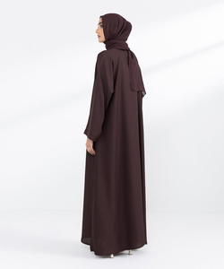 Nouvelle Abaya musulmane violette avec hijab assorti, robe longue à manches longues, robe modeste pour femmes, tenue quotidienne, respirante, légère, service OEM - Product Image 2