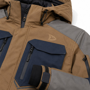 Veste de ski imperméable pour homme 10 000 mm avec capuche, coupe-vent respirante synthétique color-block - Tex - Product Image 6