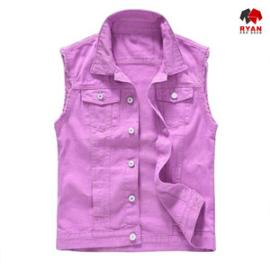 Chaleco Vaquero Unisex sin Mangas de Diseño Ecológico y Moderno de Ryan Pro Gear con Logotipo Personalizado y Patrón Sólido - Product Image 6