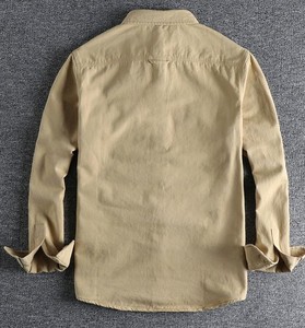 Chemise en flanelle à manches longues pour homme personnalisable, 100% coton, décontractée, unie, respirante, écologique, séchage rapide, coupe ample, automne - Product Image 5