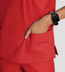 Conjunto de Uniforme Médico Unisex de 6 Bolsillos, Repelente a Líquidos, Antipilling, Ecológico, Transpirable, Tejido con Agujas, Uniforme Hospitalario OEM - Product Image 4