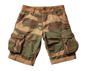Shorts décontractés d'été pour hommes en toile 100 % coton, motif uni, séchage rapide, anti-plis, avec cordon de serrage et taille élastique, service OEM - Product Image 2