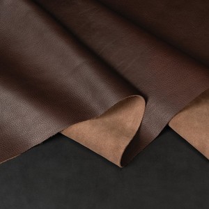 Cuir de vachette pleine fleur tanné végétal brun grainé de qualité supérieure pour portefeuilles, sacs à main, chaussures et accessoires durables - Product Image 4