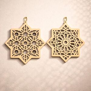 Decoración Colgante de Madera con Forma de Luna de Ramadán, Adorno de Pared Islámico con Forma de Creciente, Decoración para el Hogar en Eid, Interior y Exterior - Product Image 2