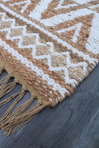 ชุดพรมเส้นใยธรรมชาติทำด้วยมือผ้าแจ็คการ์ดทรงสี่เหลี่ยมผืนผ้าทอจากผ้าฝ้าย chenille kilim JT-7333 - Product Image 6