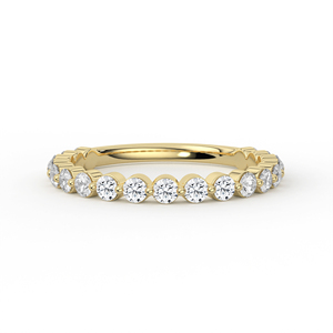 14K 18K Yellow Gold Lab Grown Diamond <b>Ring</b> Baguette Cut Center Undulating Ribbon Multi Stone Mixed Geometric Fine Jewelry - Product Image 1