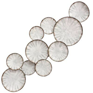 Décoration murale verticale en métal blanc, cadre en fer, design Art Déco pour la maison, salon, taille personnalisée, en promotion - Product Image 1