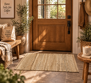 Natural Jute Eco-Friendly Pet-Friendly Low Pile Door <b>Mat</b> Woven Handmade Non Slip Entry <b>Mat</b> for Home Foyer Hallway - Product Image 2