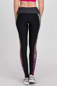 Leggings de yoga taille haute pour femmes, longueur intégrale, imprimés, avec bande latérale, en Spandex/Nylon, extensibles dans quatre directions, taille élastique, légers, 220g - Product Image 3