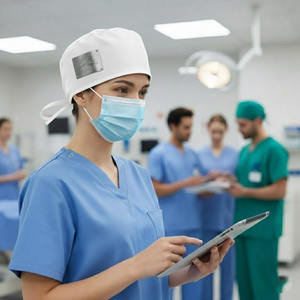 Chapeau de travail unisexe en coton pour médecins, infirmières, vétérinaires, chapeau de chirurgie hospitalière, casquette de service de santé - Product Image 2